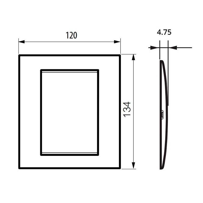 Placa 3+3 módulos LNC4826_ Bticino Livinglight AIR