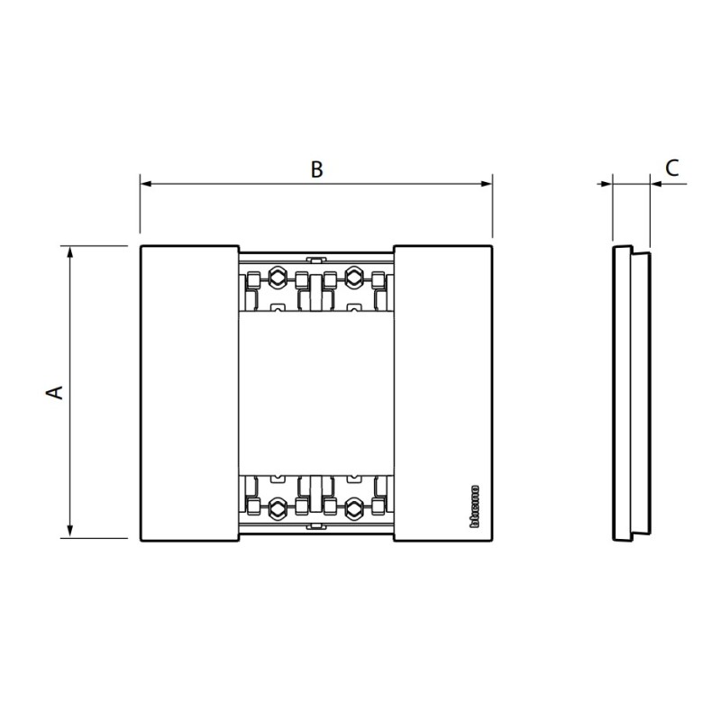 Placa 1 ventana Bticino Living Now KA4802_