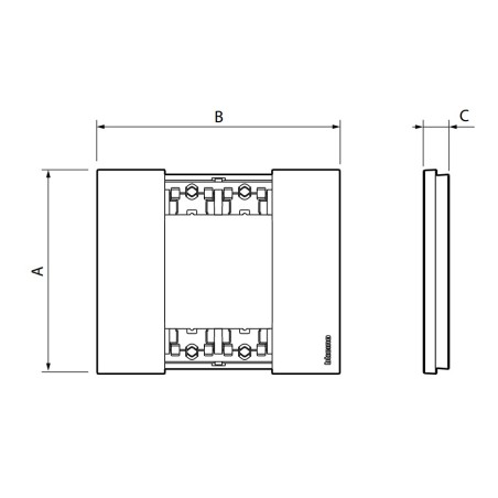 Placa 1 ventana Bticino Living Now KA4802_