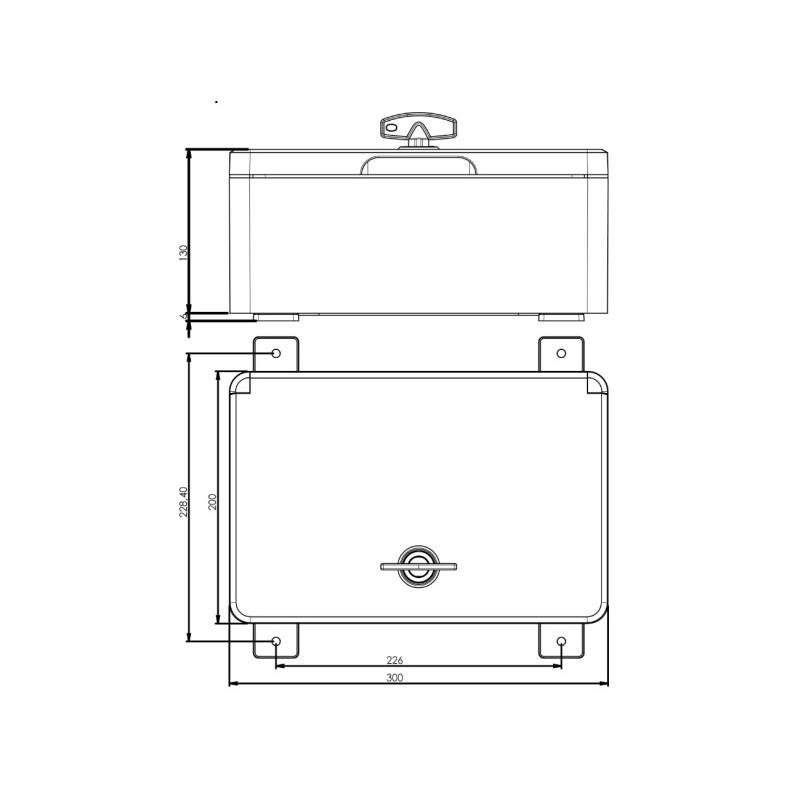 Armario Estanco Termoplástico 200x300x130 con placa metálica