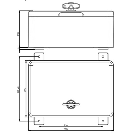 Armario Estanco Termoplástico 200x300x130 con placa metálica