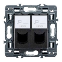 Base Doble RJ45 Categoría 6 Legrand 741276 Valena Next