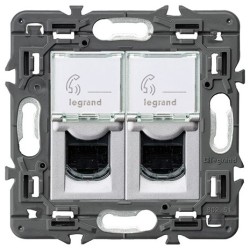Base Doble RJ45 Categoría 6 Legrand 741276 Valena Next