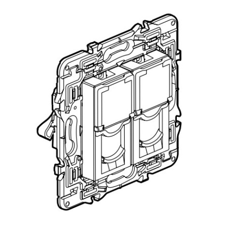 Base Doble RJ45 Categoría 6 Legrand 741276 Valena Next
