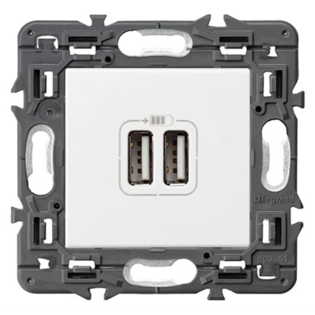 Cargador USB Doble A+A Legrand Valena Next 741231