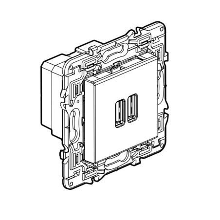 Cargador USB Doble A+A Legrand Valena Next 741231