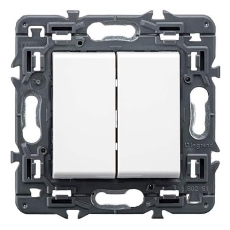 Interruptor Doble Legrand 741244 Valena Next