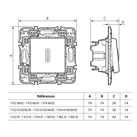 Interruptor Doble Legrand 741244 Valena Next