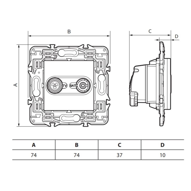 Base TV/R-SAT Final Valena Next 741271 Legrand
