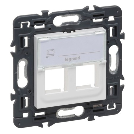 Frontal Doble RJ45 Legrand Valena Next 741278