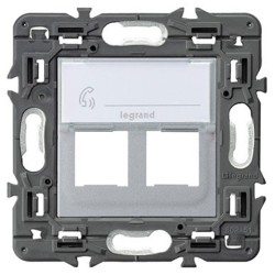 Frontal Doble RJ45 Legrand Valena Next 741278