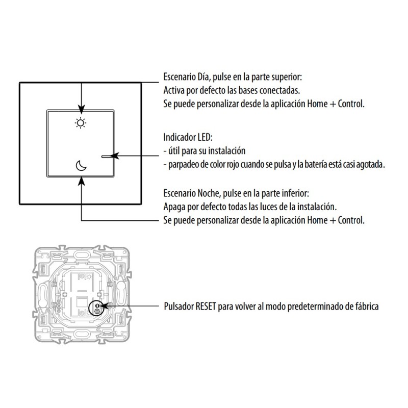 Comando Inalámbrico Día/Noche 741803 Legrand Valena Next Netatmo