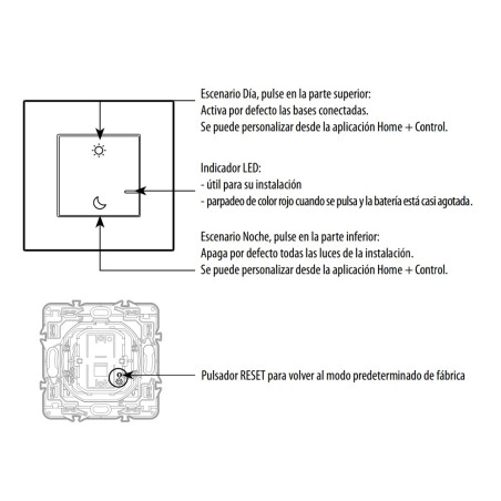 Comando Inalámbrico Día/Noche 741803 Legrand Valena Next Netatmo