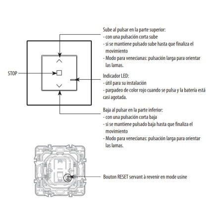 Comando Persianas Inalámbrico 741808 Valena Next Netatmo