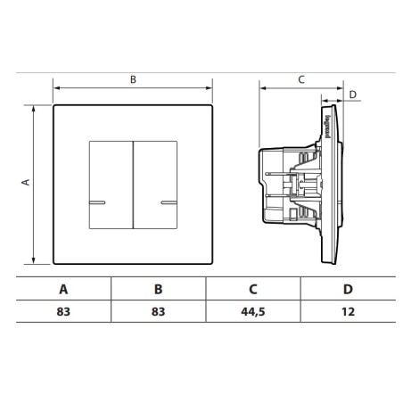 Interruptor Doble con Neutro Legrand Valena Next 741815