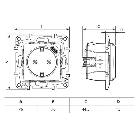 Enchufe + USB Tipo C Legrand 864127 Niloé Step