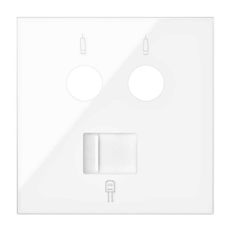 Tapa Toma R-TV+SAT con RJ45 Simon 100 10000072