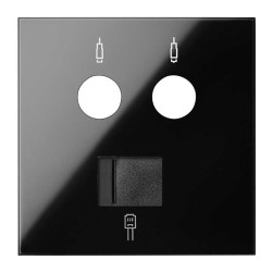 Tapa Toma R-TV+SAT con RJ45 Simon 100 10000072