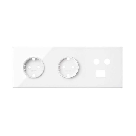 Kit Front 2 Enchufes + TV + RJ45 10020303 Simon 100