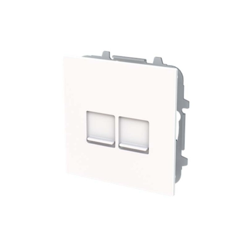 Tapa 2 conectores 8916.4 Niessen Alba