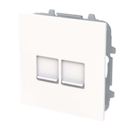 Tapa 2 conectores 8916.4 Niessen Alba