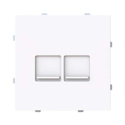 Tapa 2 conectores 8916.4 Niessen Alba