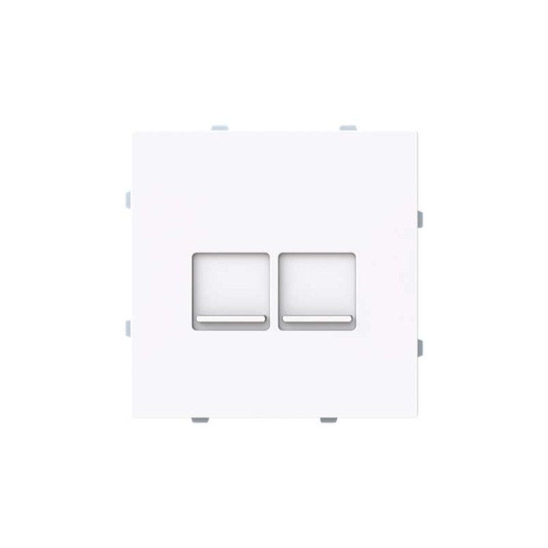 Tapa 2 conectores 8916.4 Niessen Alba