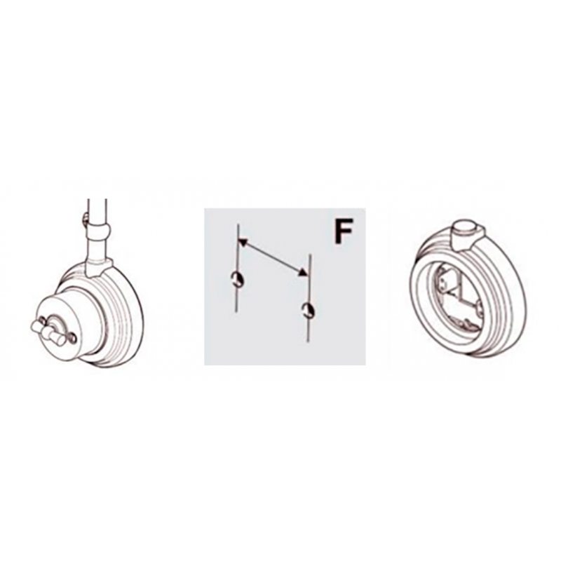 Peana doble con 1 agujero horizontal haya natural