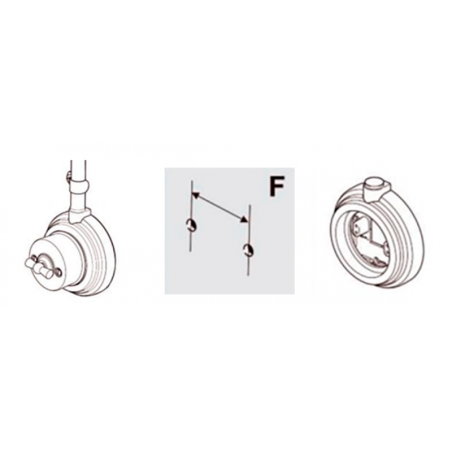 Peana doble con 1 agujero horizontal haya natural