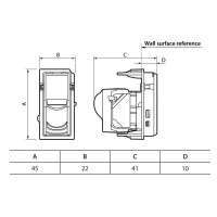 Base RJ45 Cat 6 UTP K_4279C6 Bticino Living Now
