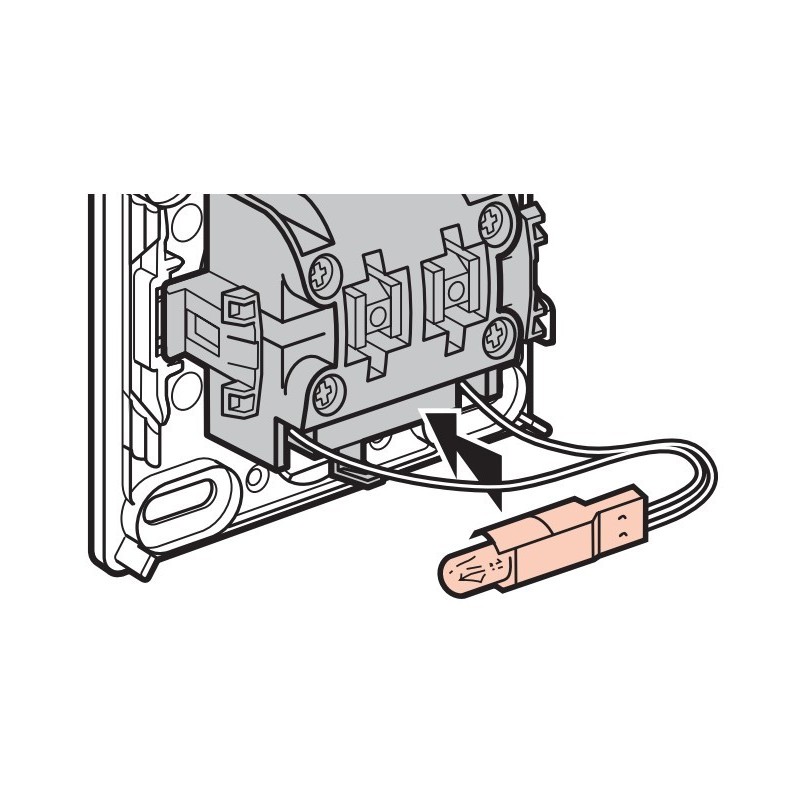 Conmutador Luminoso 10A Blanco Legrand Oteo 086017