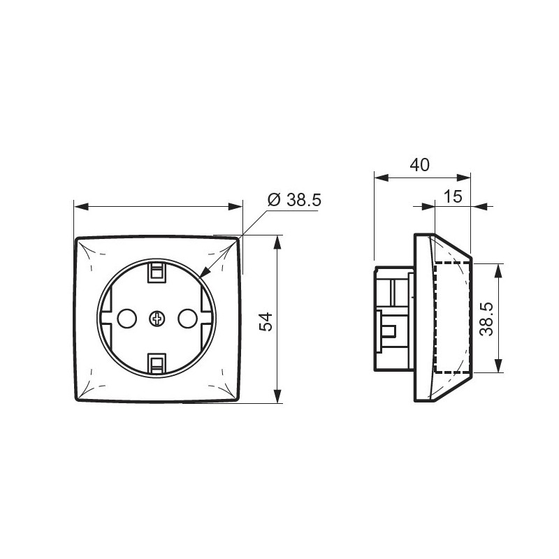 Base Enchufe Componible 2P+T 16A Blanco 086131 Legrand Oteo