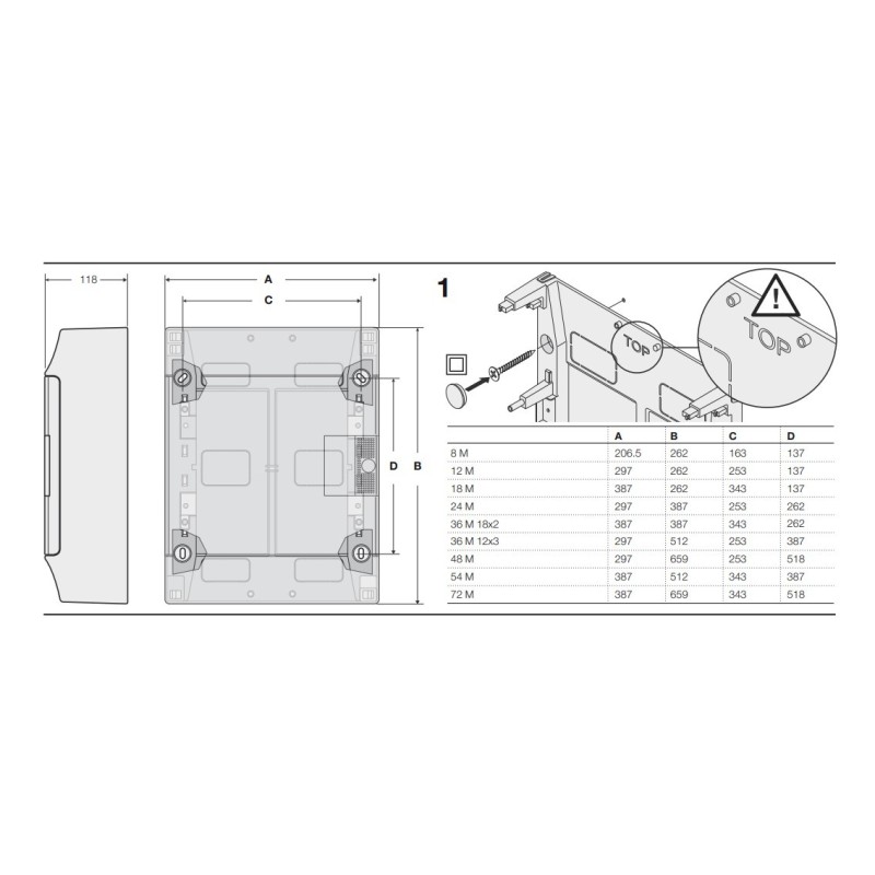 Caja Automáticos ABB Superficie 36 Módulos 41P12X32