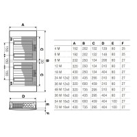 Caja Distribución Empotrada ABB 48 Módulos IP41 41A12X42