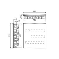 Caja Empotrar IB58PO para ICP Distribución 54 Módulos IDE