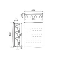 Caja Empotrar ICP y Distribución 40 Módulos IB44PO IDE