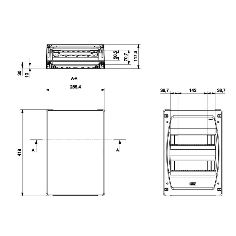 Caja Distribución Superficie 24 Módulos IDE GPS24PO