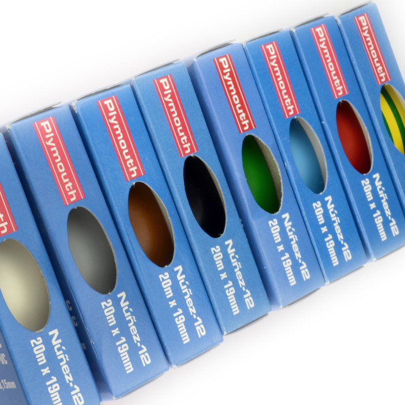 Cinta Aislante de PVC 19 X 0,15 mm 20 metros Plymouth