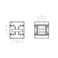 Caja Estanca Distribución IP65 Superficie 6 Módulos CDN6PT IDE