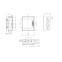 Caja Estanca Distribución IP65 Superficie 6 Módulos CDN6PT IDE