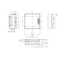 Caja Distribución Estanca IDE IP65 Superficie 8 Módulos CDN8PT