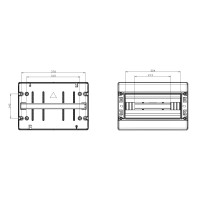 Caja Distribución Estanca CDN18PT 18 Módulos Superficie IDE