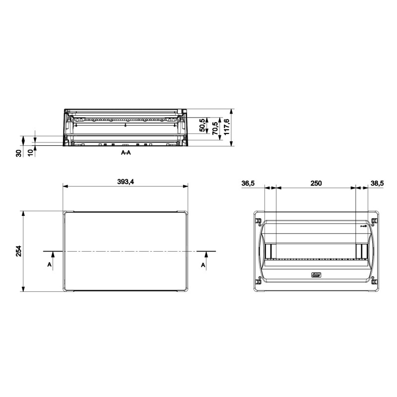 Caja Superficie 18 Módulos Distribución IP40 IDE GPS18PO