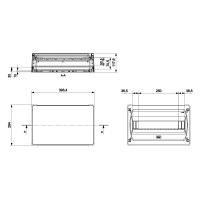 Caja Distribución 18 Módulos Superficie GPS18PT Puerta Transparente
