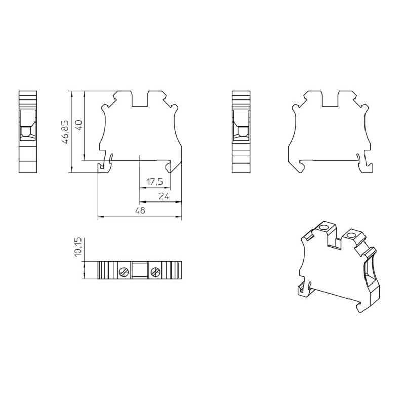 Borne de paso UT 10 BU Phoenix 3044188