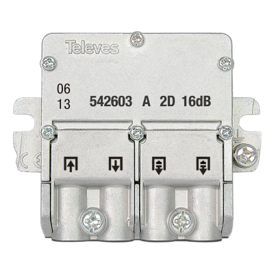 Derivador Mini Televés EasyF 2 derivaciones 16dB 542603