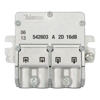 Derivador Mini Televés EasyF 2 derivaciones 16dB 542603