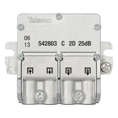 Derivador Mini EasyF 2 derivaciones 25dB Televés 542803