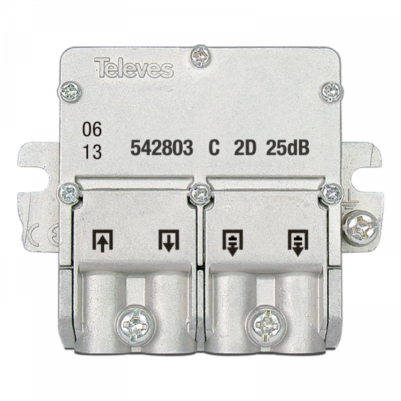 Derivador 1 Entrada 1 Salida + 2 Repartidores 25 dB Platas 7 .. 12 542803
