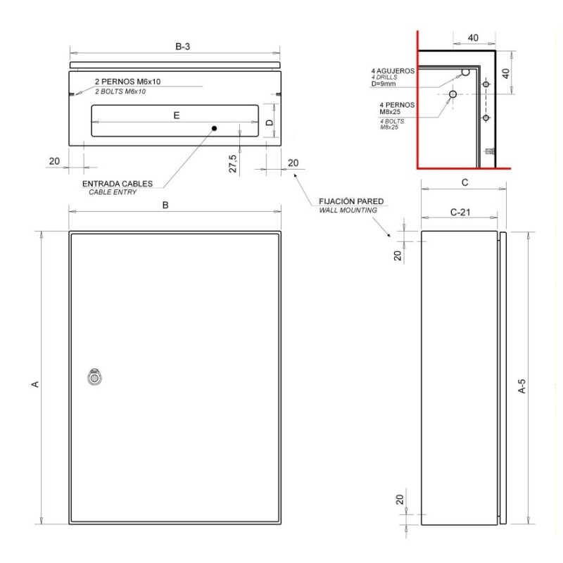 Armario IDE IP66 1000x600x250mm GN1006025 